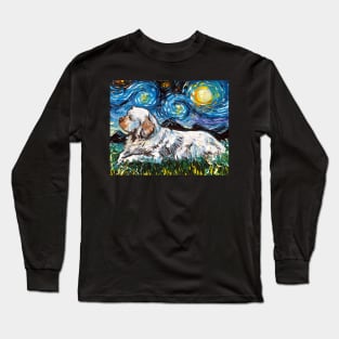 Clumber Spaniel Night Long Sleeve T-Shirt